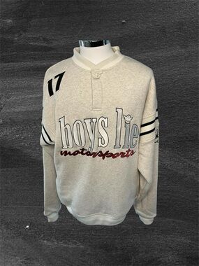 Boys Lie Motorsports Women’s Sz M/L Running on Fumes Jordan Crewneck Sweatshirt